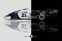 Framed 1971 Porsche 917 Martini Rossi III