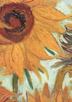 Framed Vase with Twelve Sunflowers, .c1888 (detail)