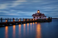 Framed Twilight at Roanoke Marshes Lighthouse