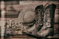 Framed Cowboy Boots III