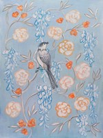 Framed Heirloom Chinoiserie Bird I