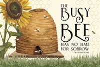 Framed Honey Bees & Flowers Please landscape II-Busy Bee
