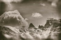 Framed Sepia Peaks
