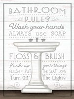 Framed Bathroom Rules