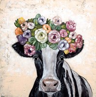 Framed Flower Cow Crown