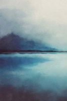 Framed Misty Blue Landscape