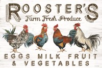 Framed Rooster's Farm Fresh Produce