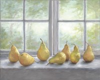 Framed Pears on a Window Sill