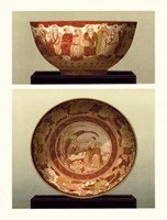 Framed Oriental Bowl and Plate II