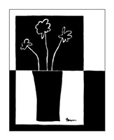 Framed Minimalist Flower in Vase II