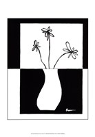 Framed Minimalist Flower in Vase IV