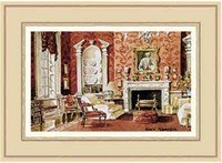 Framed Classic English Country House Drawing Room