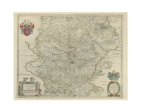 Framed Thvringia Map
