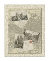 Framed Vintage Map of London