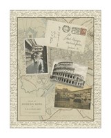 Framed Vintage Map of Rome
