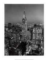 Framed New York, New York, Chrysler Building at Night