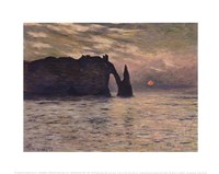 Framed Cliff, Etretat, Sunset, 1883