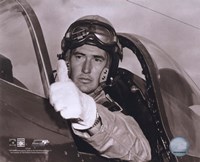 Framed Ted Williams - Fighter Pilot (sepia)