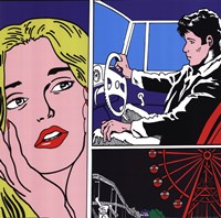Framed Man, Woman, Ferris Wheel