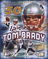 Framed Tom Brady 50 TD's Portrait Plus