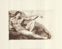 Framed Creation of Adam (Adam detail) (embossed)