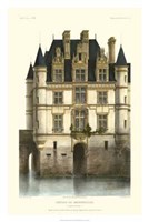 Framed French Chateaux In Blue I
