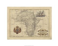 Framed Antique Map Of Africa