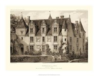 Framed Petite Sepia Chateaux III