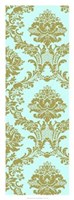 Framed Vivid Damask In Gold II