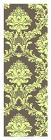 Framed Vivid Damask In Green I