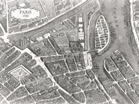 Framed Plan Of Paris, 1730 (I)