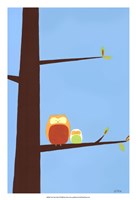 Framed Tree-top Owls I