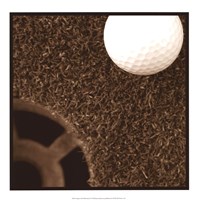 Framed Sepia Golf Ball Study II