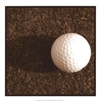 Framed Sepia Golf Ball Study IV