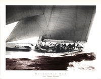 Framed Rainbow's Run 1934 Vintage Maritime