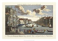 Framed Venice Canal and Gondola Race