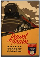 Framed Canadian Pacific - Travel by Train