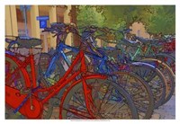 Framed Colorful Bicycles I