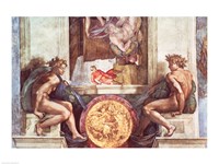 Framed Sistine Chapel Ceiling: Ignudi