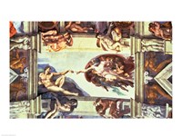 Framed Sistine Chapel Ceiling: Creation of Adam, 1510