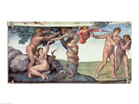 Framed Sistine Chapel Ceiling (1508-12): The Fall of Man, 1510