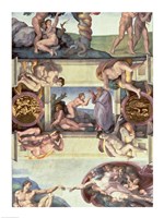 Framed Sistine Chapel Ceiling (1508-12): The Creation of Eve, 1510