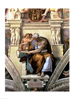 Framed Sistine Chapel Ceiling: Cumaean Sibyl, 1510