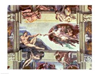 Framed Sistine Chapel Ceiling: Creation of Adam, 1510 B