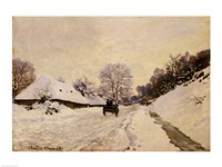 Framed Cart, or Road under Snow at Honfleur, 1867