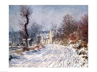 Framed Road to Giverny, Winter, 1885