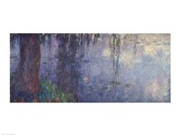 Framed Waterlilies: Morning with Weeping Willows, detail of the left section, 1914-18