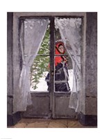 Framed Red Cape (Madame Monet) c.1870