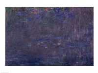 Framed Waterlilies: Reflections of Trees, detail from the right hand side, 1915-26