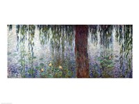 Framed Waterlilies: Morning with Weeping Willows, detail of the left section, 1915-26